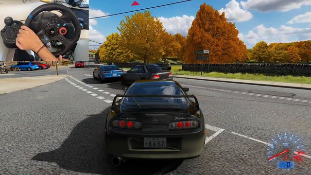 INSANE & LOUD 5000 HP Toyota Supra MK4 in Traffic | Assetto Corsa | | Steering Wheel Gameplay смотреть онлайн