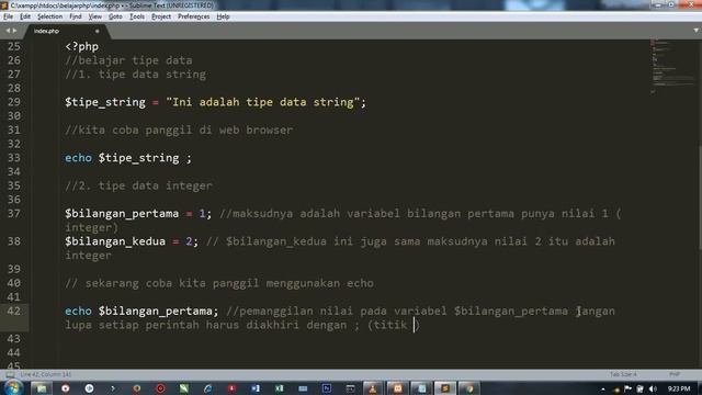 Belajar PHP #3 Tipe Data Integer смотреть онлайн