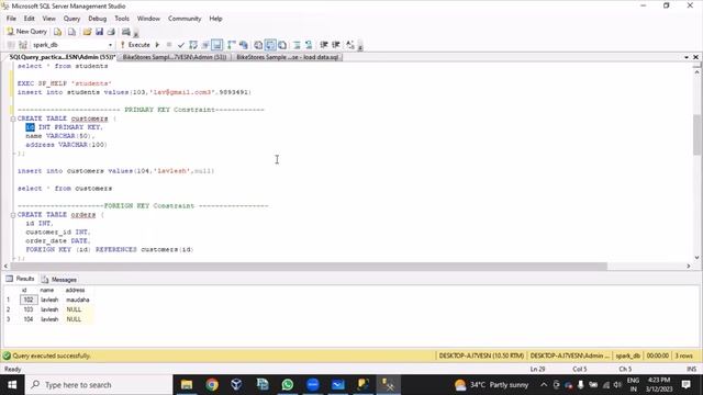Practically understanding on SQL constraints in SQL server. смотреть онлайн