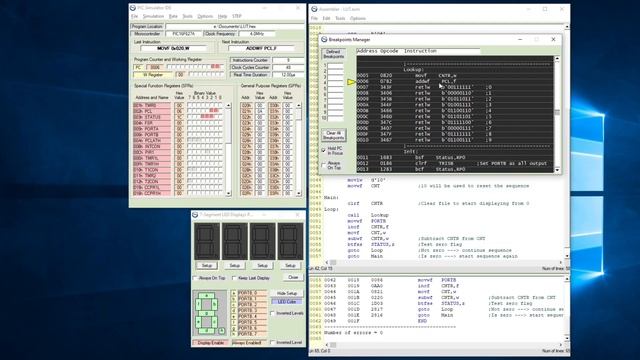 7 Segment counter using a lookup table for PIC Micro's смотреть онлайн