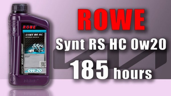 Rowe Synt RS HC 0w20 (Kia turbo, 185 hours)