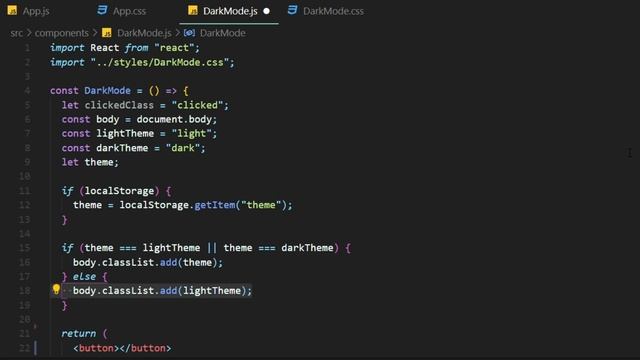 Easy Dark Mode Switch with React and localStorage смотреть онлайн