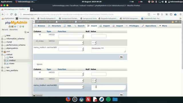 Membuat dan Menghapus Data Relasi Antar Table di PhpMyAdmin смотреть онлайн