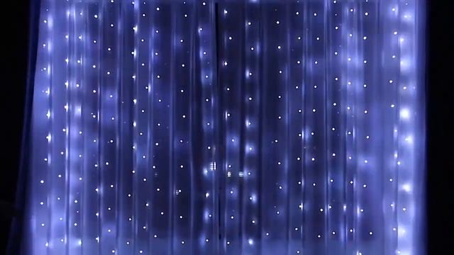 Гирлянда штора 3х3 светодиодные Гирлянды дождик на шторы занавесы на окно новогодняя как водопад 3х смотреть онлайн