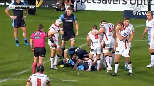 Ulster v Glasgow Alan O’Connor Choking Mark Bennett unconscious смотреть онлайн