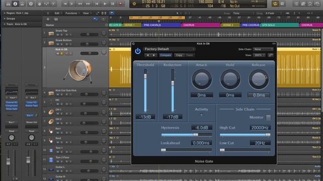 Logic Pro X - #68 - Mixing (part10) - Noise Gate Plug-in смотреть онлайн