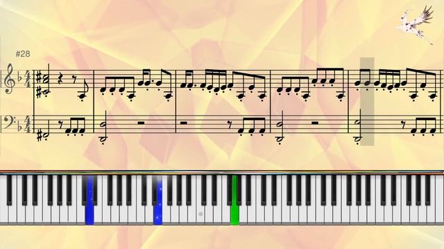 Sherlock Holmes - Dr Watson || Piano (music score and keyboard tutorial) смотреть онлайн