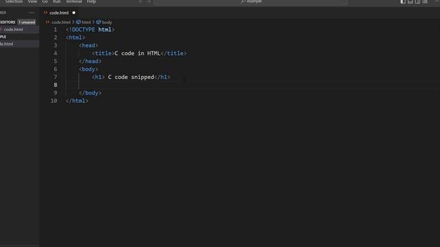 C code embedded in HTML file смотреть онлайн