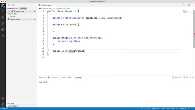 How to Build a Singleton design pattern using java with example смотреть онлайн