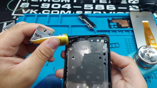 GALAXY A12 SM-A125F ЗАМЕНА ДИСПЛЕЯ.mp4 смотреть онлайн