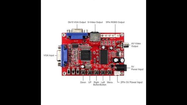 Arcade Game Monitor VGA to CGA RGBS CVBS S-Video Video Converter Board GBS-8100 смотреть онлайн