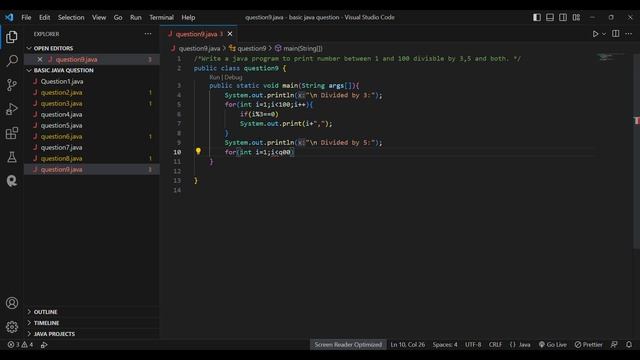 Number divisible by 3, 5 and both with java смотреть онлайн