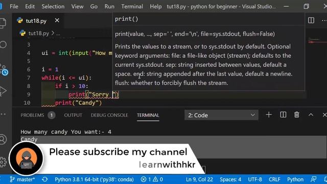 Break and Continue Statement In Python | Python For Absolute Beginner in Hindi#18 ? смотреть онлайн