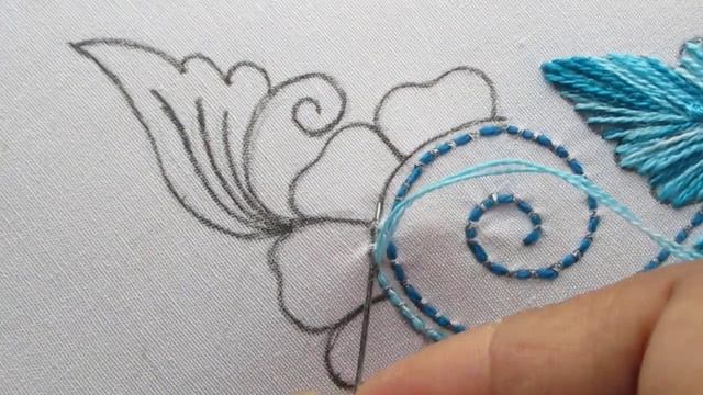 Amazing Border Line Design Hand Embroidery Stitches | Hand Embroidery Border Line Design смотреть онлайн