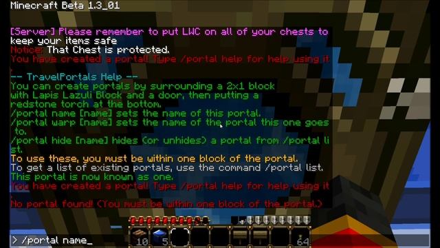 How to Make Travel Portals in the Crimson MC Server смотреть онлайн