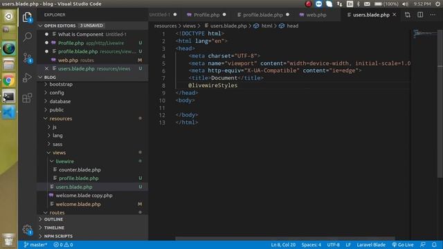 Laravel livewire tutorial #3 make component смотреть онлайн