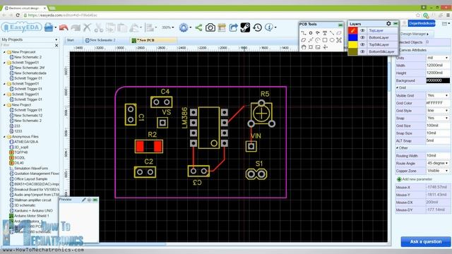 EasyEDA - Free Electronics Circuit & PCB Design + Simulation Online Software Review смотреть онлайн
