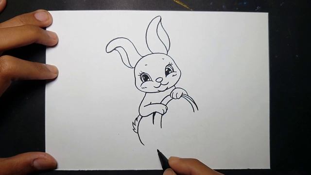 How to Draw an Easter Bunny With a Basket of Eggs смотреть онлайн