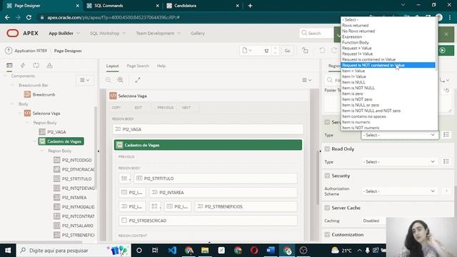 Projeto RH - Oracle APEX - Ação dinâmica no change value смотреть онлайн