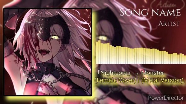 「Nightcore」→ Monster (Female Cover) | (Metal Version).