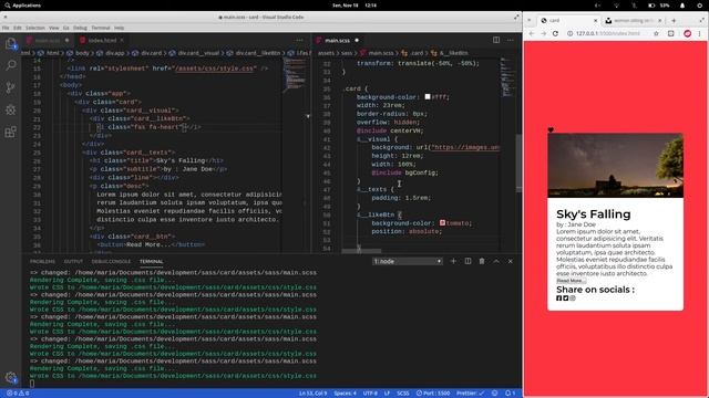 How to Make Awesome Card | HTML, CSS, SASS смотреть онлайн