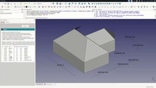 FreeCAD : Roof Builder / Outil Toit
