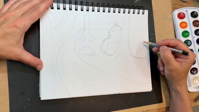 Enchanted forest tutorial part 1- how to sketch смотреть онлайн