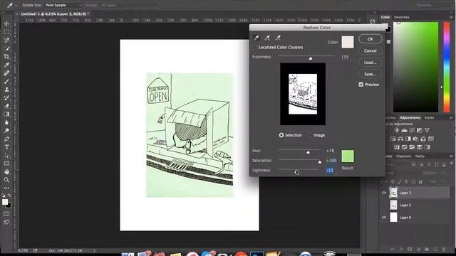 Colour replacement tool Photoshop CC 2015 смотреть онлайн