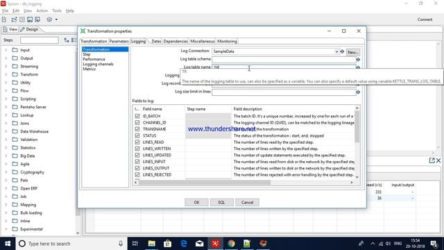 Pentaho Database logging смотреть онлайн