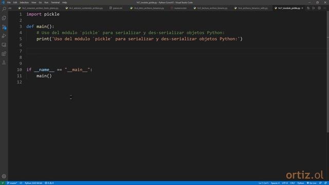 Python Curso V2: 315 Uso del Módulo Incorporado pickle para Serializar y Deserializar Objetos Pytho смотреть онлайн