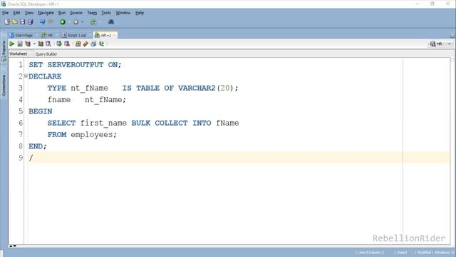 PL/SQL tutorial 73: Bulk Collect with SELECT-INTO statement in Oracle Database смотреть онлайн