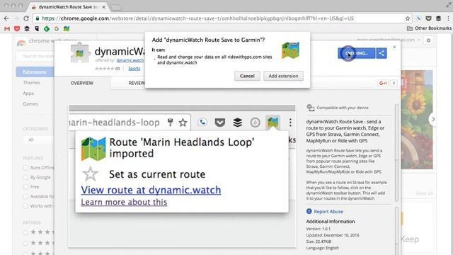 dynamicWatch Save Route Chrome Button смотреть онлайн