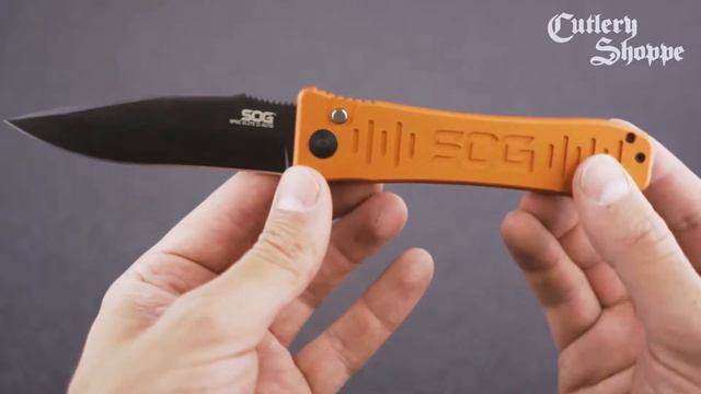 SOG Knives Spec Elite II Automatic Knife - TiNi Black Finish Blade - Orange Anodized Aluminum Handl смотреть онлайн