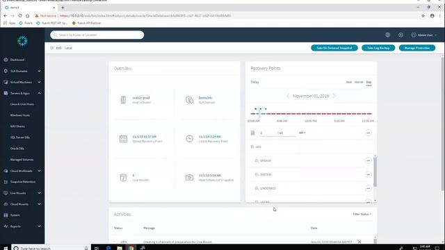 Rubrik: Demonstration of Oracle snappable functionality смотреть онлайн