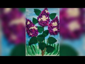 Аппликация из салфеток ветка сирени: пошаговый мастер-класс