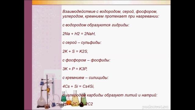 Щелочные металлы. Химия 9 класс. смотреть онлайн