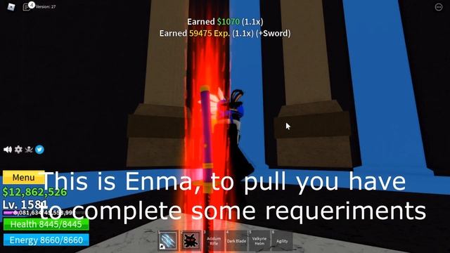 ENMA/YAMA! HOW TO GET ENMA THE LEGENDARY SWORD IN BLOX FRUITS! - Roblox смотреть онлайн