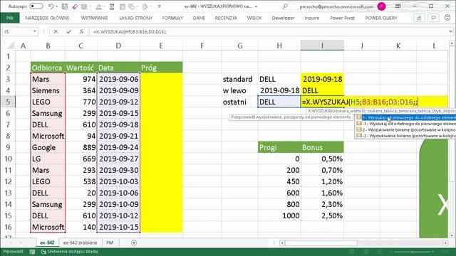 Excel - WYSZUKAJ PIONOWO na dopalaczach - X.WYSZUKAJ [odc.842] смотреть онлайн