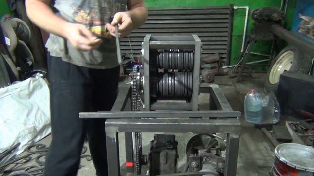 станок для продавки профильной трубы (часть 2) смотреть онлайн