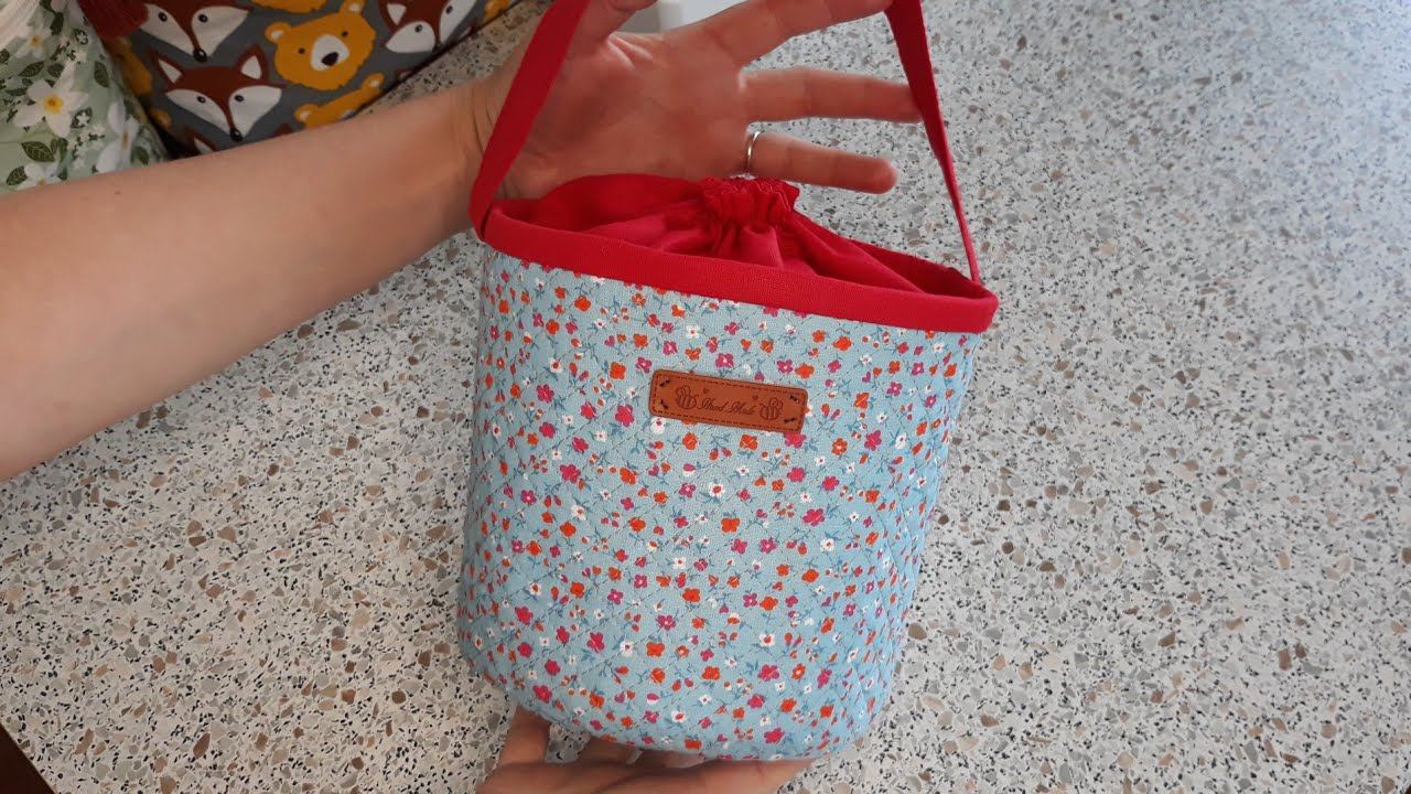 ШЬЮ СУМОЧКУ-КОРЗИНКУ НА ШНУРКЕ/ПОДРОБНЫЙ МАСТЕР-КЛАСС #ручнаяработа#шьюсама
