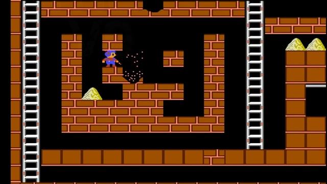 Lode Runner, Золотоискатель 50 Levels NO DAMAGE (Dendy, Nes, 8 bit) смотреть онлайн