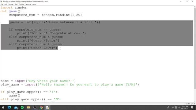 Python 3.9: Guess Game смотреть онлайн