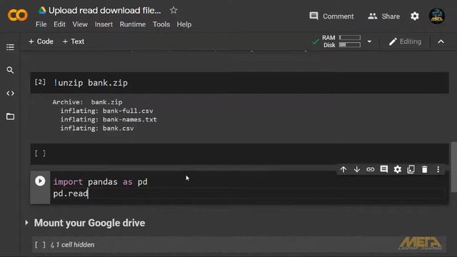 How to upload read and download files in Google Colab? смотреть онлайн