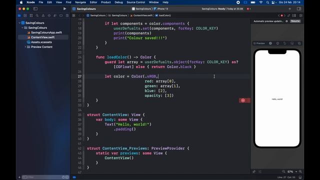 How to Save Colors with UserDefaults in SwiftUI Tutorial (2022) смотреть онлайн