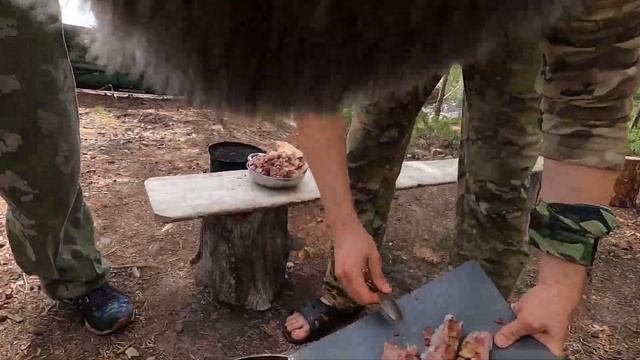 Битая Кухня. Морской суп с копченостями. Река Кереть. Стоянка на море.