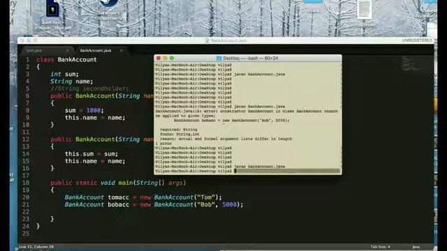 Java. Перегрузка конструктора. Constructor Overloading. смотреть онлайн