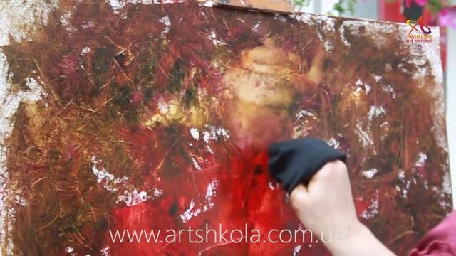 Мастер класс живописи Елены Ильичевой - Ягодный чай часть 1 смотреть онлайн