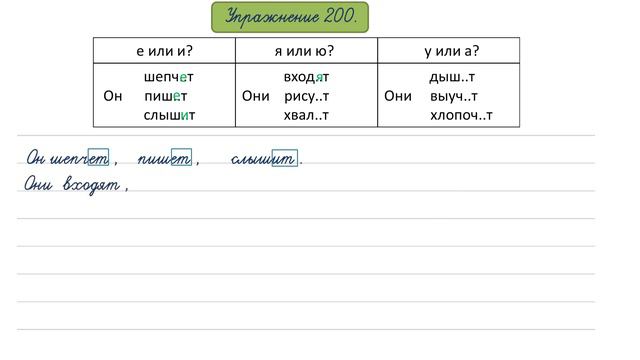 Упражнение 200 на странице 98. Русский язык 4 класс. Часть 2.