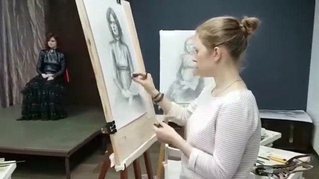 Наброски с натуры. Длительные постановки смотреть онлайн