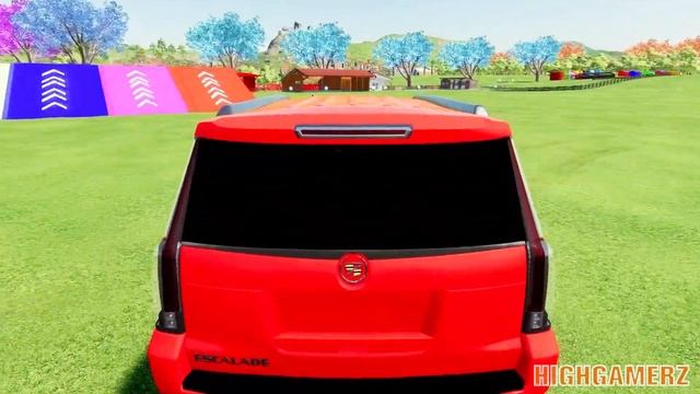 TRANSPORTING CADILLAC ESCALADE CARS WITH NEW VOLVO TRUCKS- Farming Simulator 22 смотреть онлайн